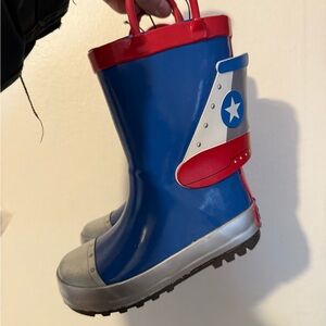 Bixbee Blue and Red Star Rain Boots